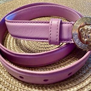 Versace Pink and Gold Belt with Elegant Design